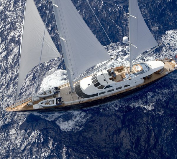 From Above Aspect Aboard Yacht ANTARA