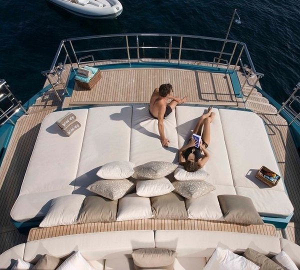 Sunshine Relaxing Aboard Yacht BLUE ICE