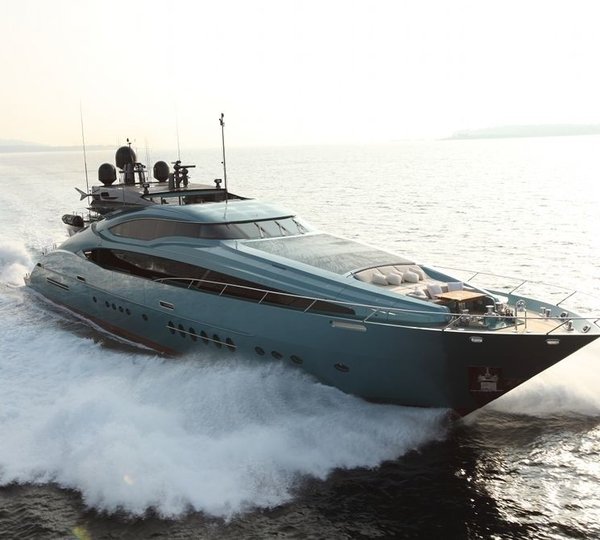 From Above Aspect On Board Yacht BLUE ICE