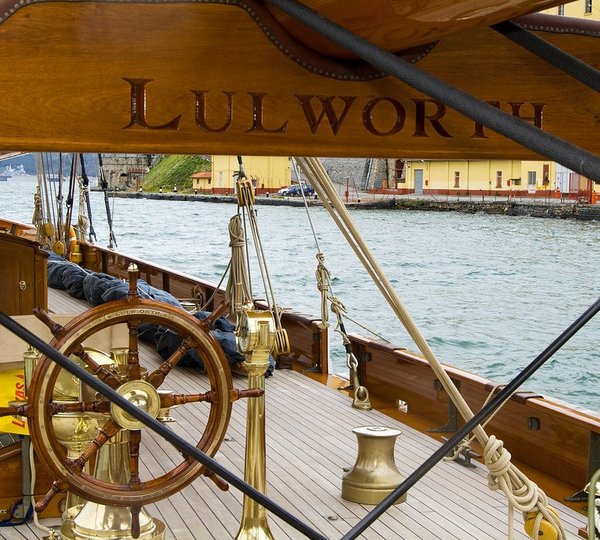 Name Close Up On Board Yacht LULWORTH