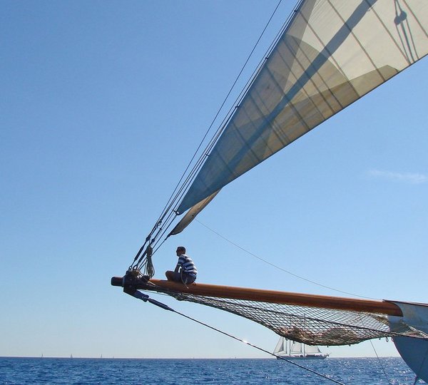 Ship's Bow Aboard Yacht LULWORTH