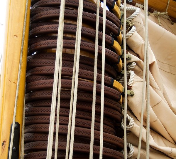 Sail Close Up On Board Yacht LULWORTH