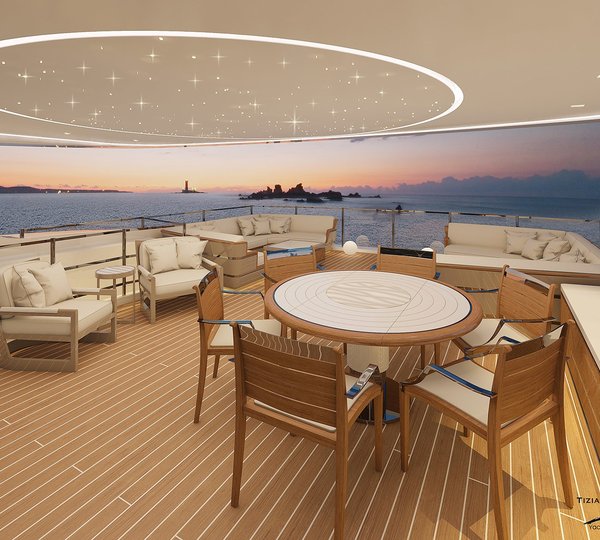 exterior dining and lounging area