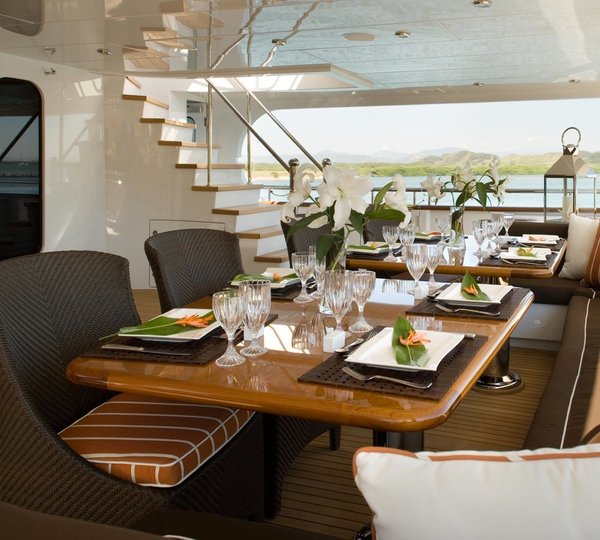 External Eating/dining Aboard Yacht NO COMMENT