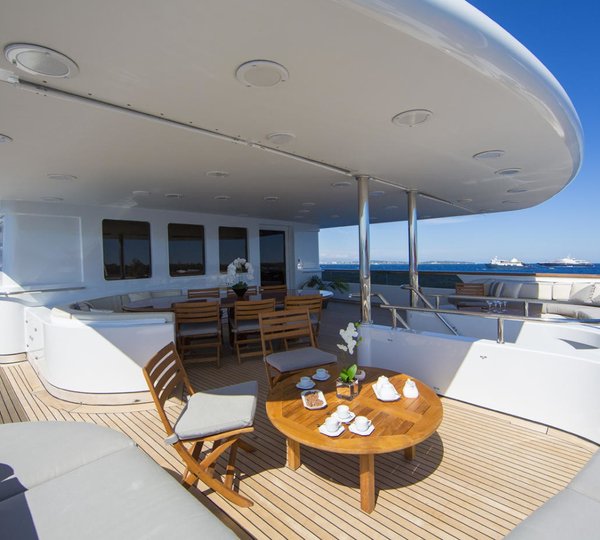 Sitting: Yacht KANALOA's Top Deck Aft Pictured