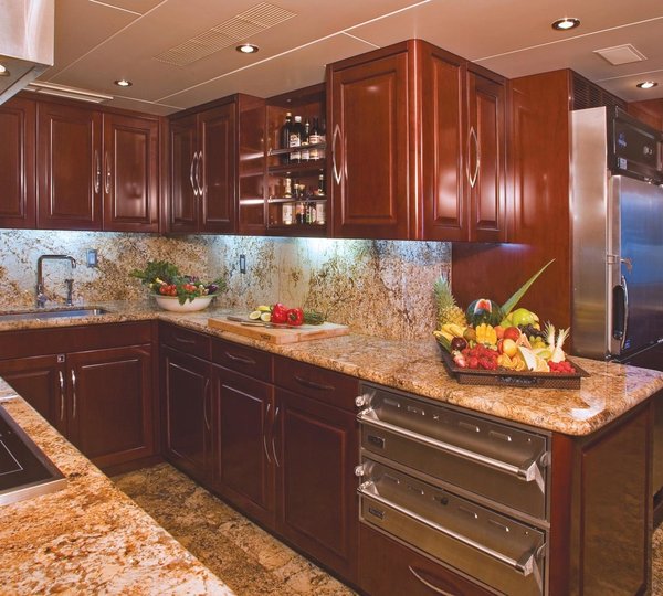 Ship's Galley Aboard Yacht LADY JOY