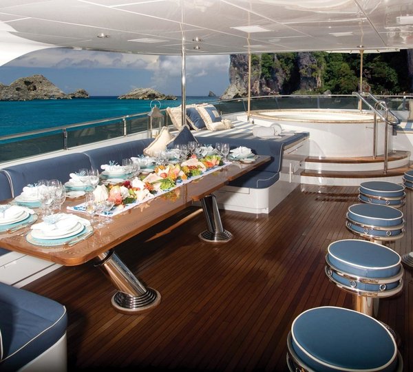 Sun Deck Drinks Bar Aboard Yacht LADY JOY