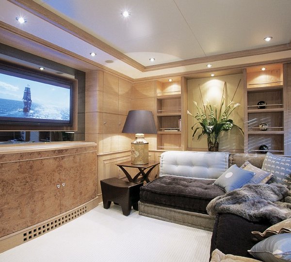 Television Area Aboard Yacht JO