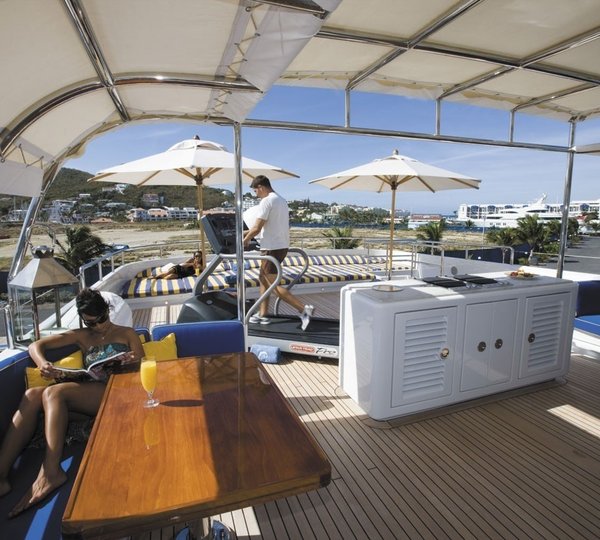 Gymnasium Gear With Deck Space On Yacht LADY ANN MAGEE