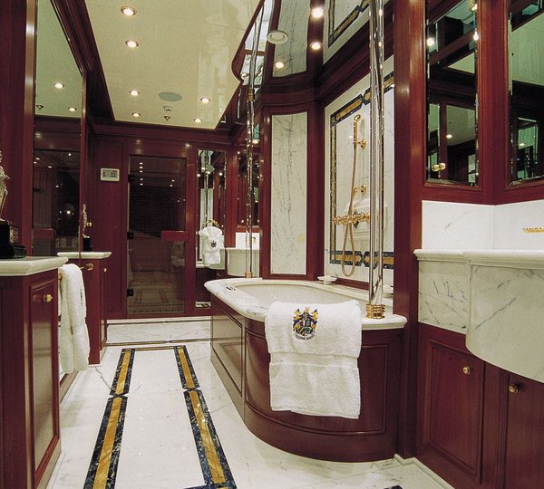 Main Master Bath Aboard Yacht LADY ANN MAGEE