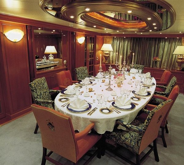Furniture: Yacht LADY ANN MAGEE's Eating/dining Saloon Captured