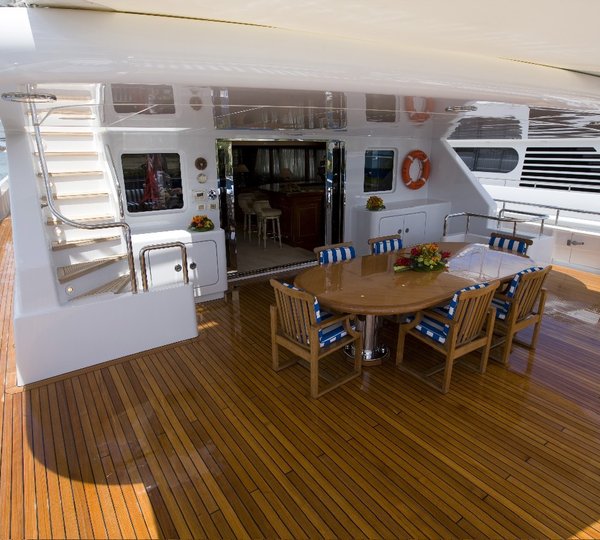 Deck Eating/dining Space On Board Yacht LADY ANN MAGEE