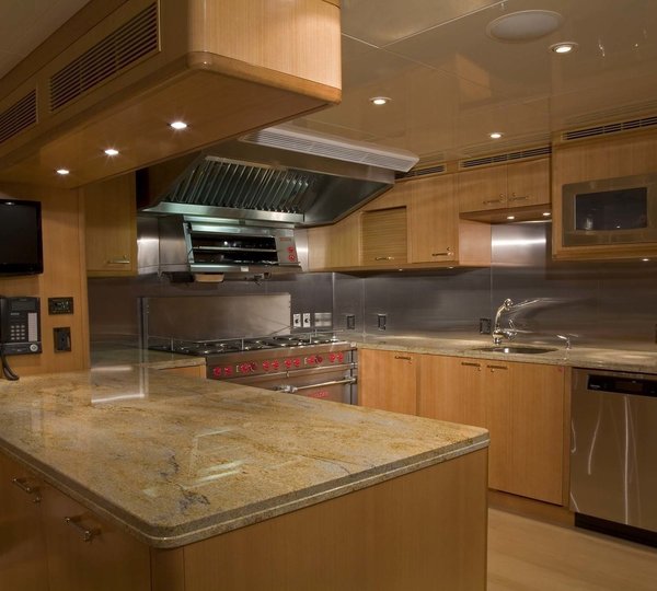 Ship's Galley On Board Yacht REEF CHIEF