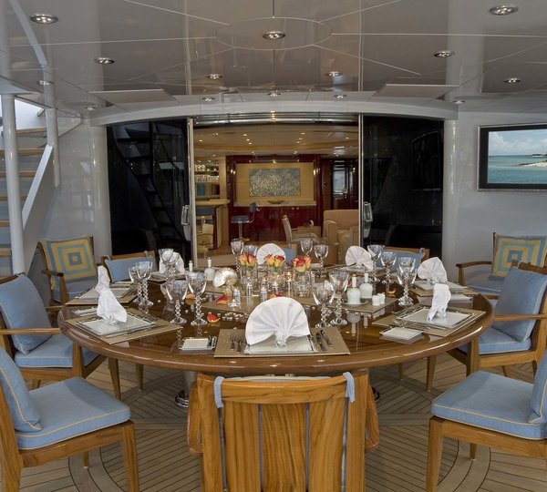 External Eating/dining Viewing In On Board Yacht REEF CHIEF