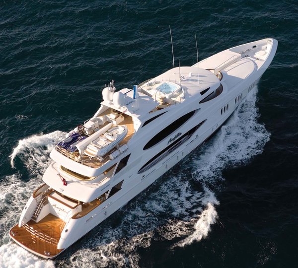 From Above Aspect Aboard Yacht REEF CHIEF