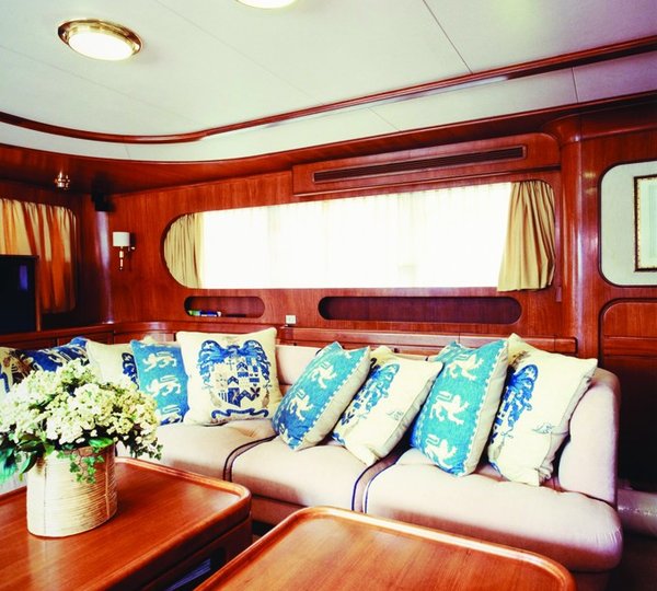 Eating/dining Sitting Aboard Yacht BLUE GOLD