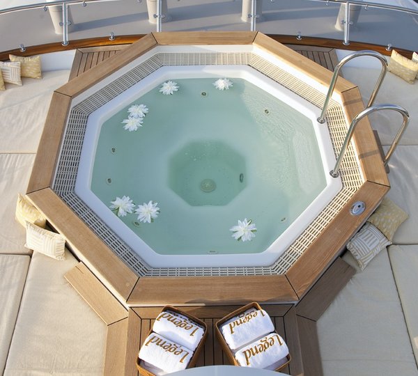 Above: Yacht LEGEND's Jacuzzi Pool Pictured