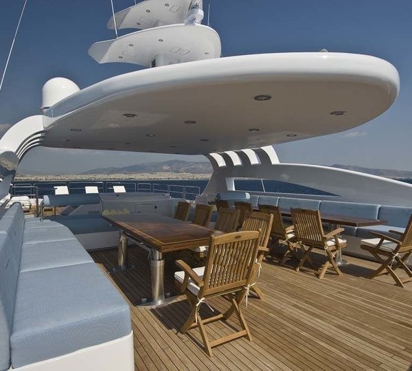 Cover: Yacht O'NEIRO's Sun Deck Pictured