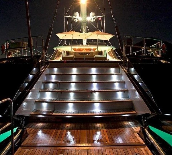 Deck Evening Aboard Yacht PRANA
