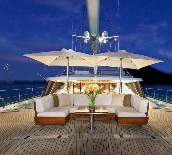 Aft Deck On Board Yacht PRANA