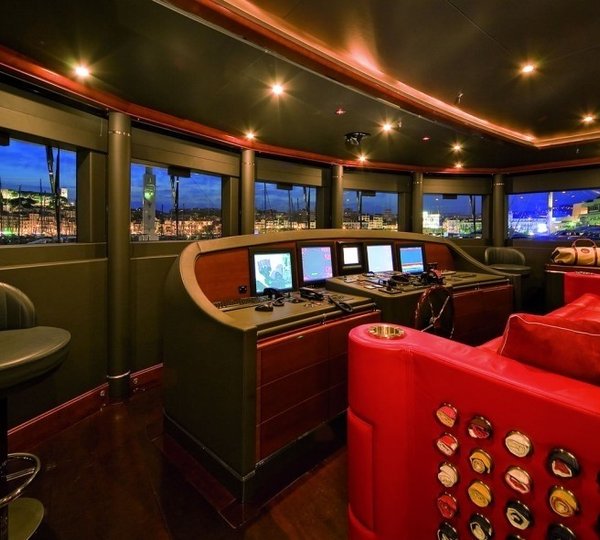 Wheel House On Yacht LATITUDE