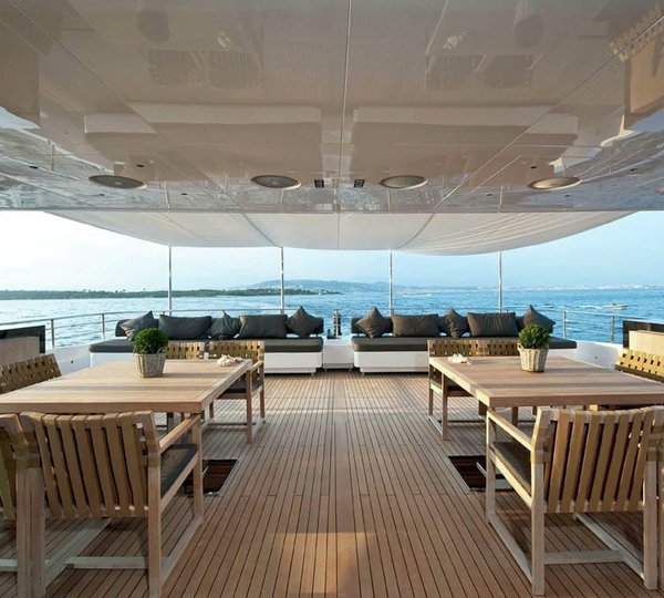 Top Deck Aboard Yacht SYNA