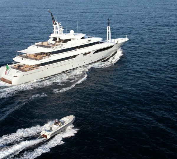 Cruising Including Ship's Tender On Board Yacht SYNA