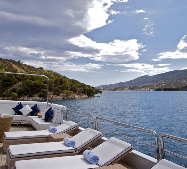 Lounging: Yacht ACHILLES's Bridgedeck Deck Pictured
