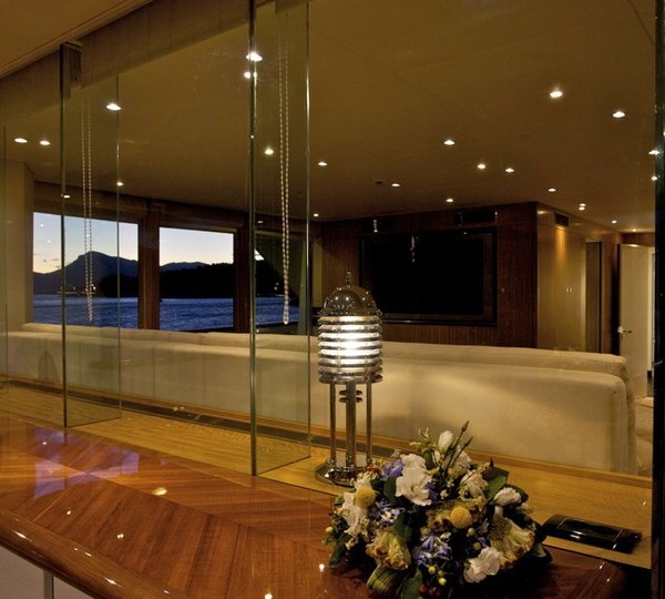 Viewing Through To Sky-lounge Aboard Yacht ACHILLES