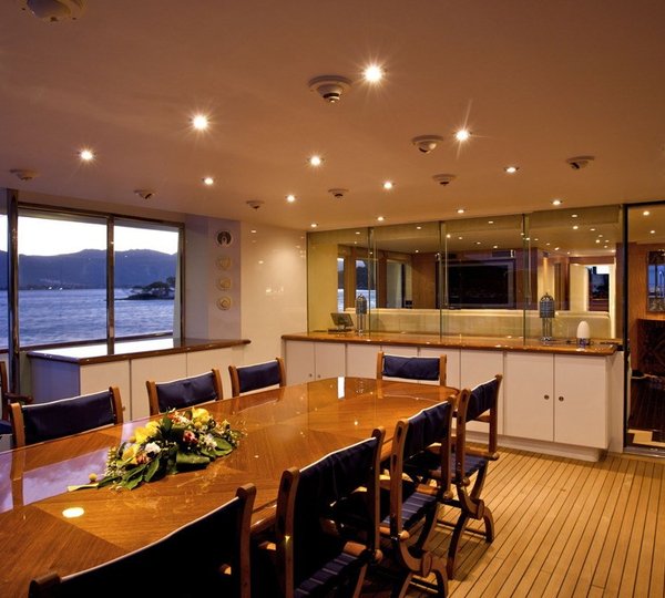 Eating/dining Zone On Board Yacht ACHILLES