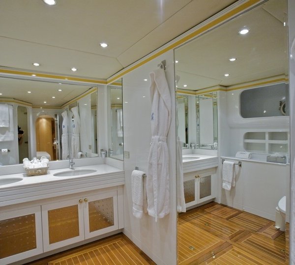 Lower Deck Guest's Bath On Yacht ACHILLES