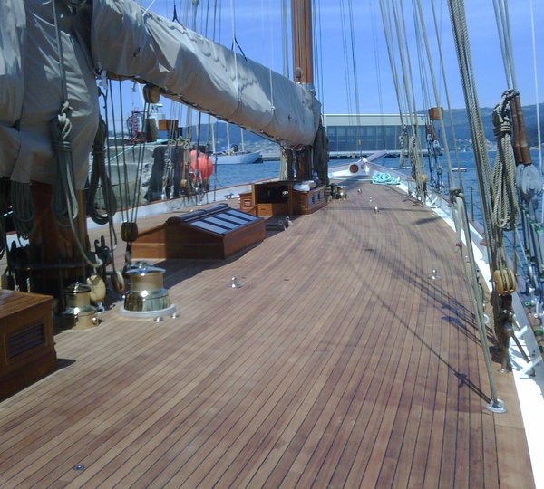 Deck With Rigging On Yacht ELENA