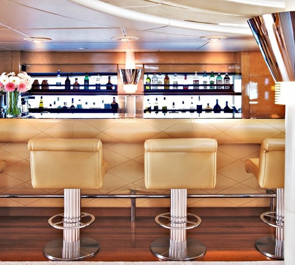 Drinks Bar Aboard Yacht LADY A