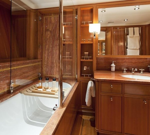 Guest's Bath Aboard Yacht ZENJI
