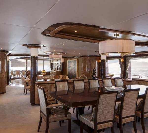 main saloon and dining area