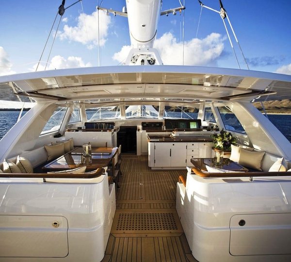 Pilot House Sitting On Board Yacht ETHEREAL