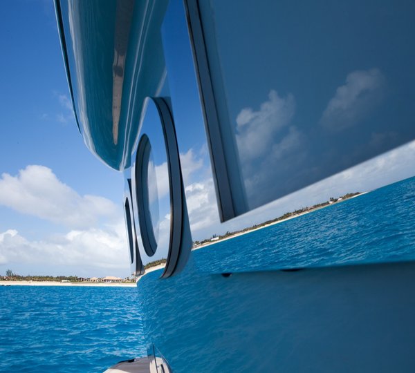 Exterior Close Up On Board Yacht IDOL