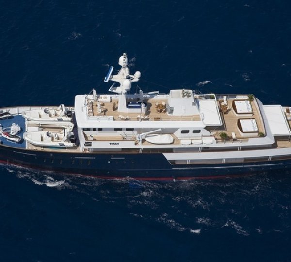 From Above: Yacht TITAN's Cruising Pictured