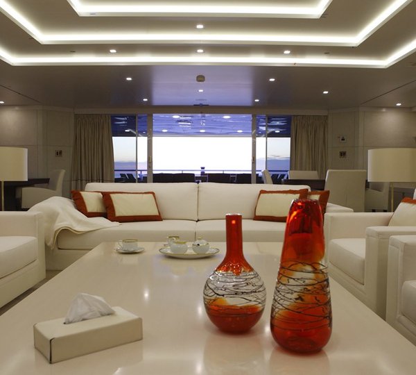 Close Up: Yacht ROMA's Premier Saloon Pictured