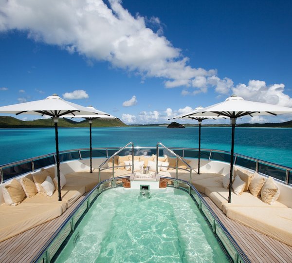 Deck Swimming Pool Aboard Yacht ROMA