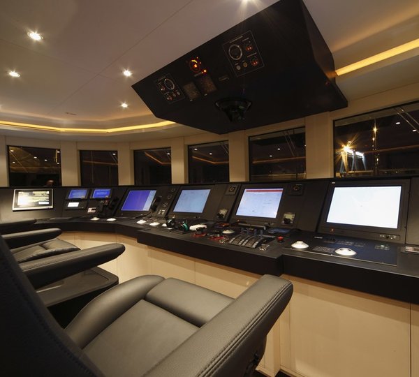 Evening: Yacht ROMA's Bridgedeck Pictured