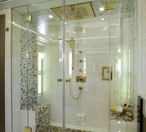 Showering Aboard Yacht ROMA