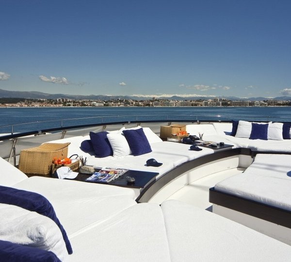 Sunshine Lounging On Board Yacht VIRGINIAN