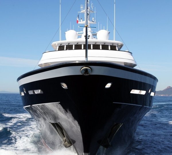 Ship's Bow Aboard Yacht VIRGINIAN