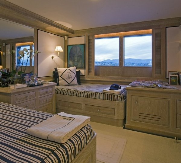 Blue: Yacht VIRGINIAN's Twin Bed Cabin Photograph