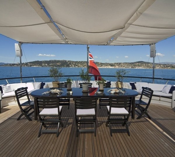 External Eating/dining Aboard Yacht VIRGINIAN