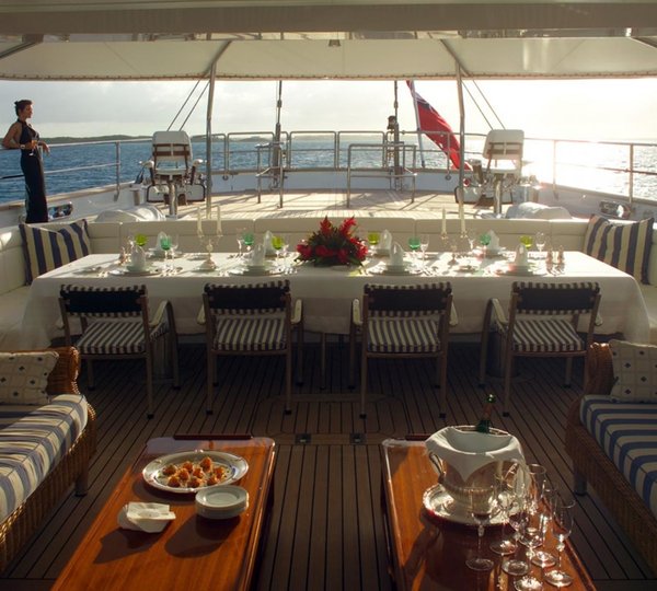 Aft Deck Sitting On Board Yacht SPIRIT OF THE C'S