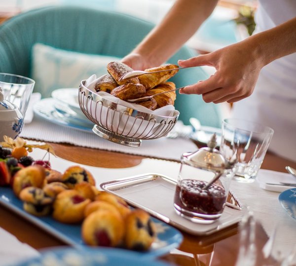 fresh breakfast aboard superyacht