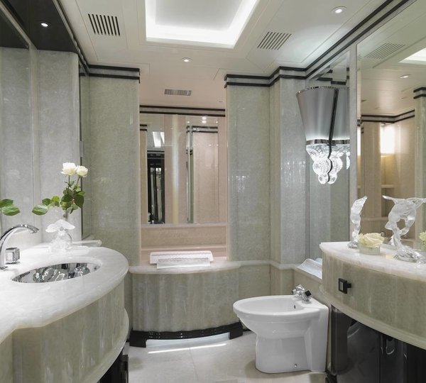 Personal Bath Aboard Yacht SILVER ANGEL