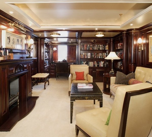 Library Aboard Yacht FREEDOM